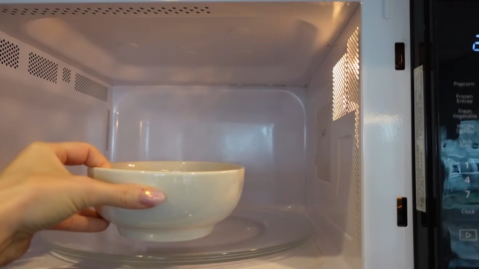 Vinegar Steam Microwave Cleaning